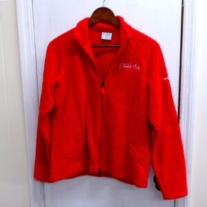 Columbia Women's Georgia Bulldogs Fleece Jacket Full Zip Red Size L / #2658
